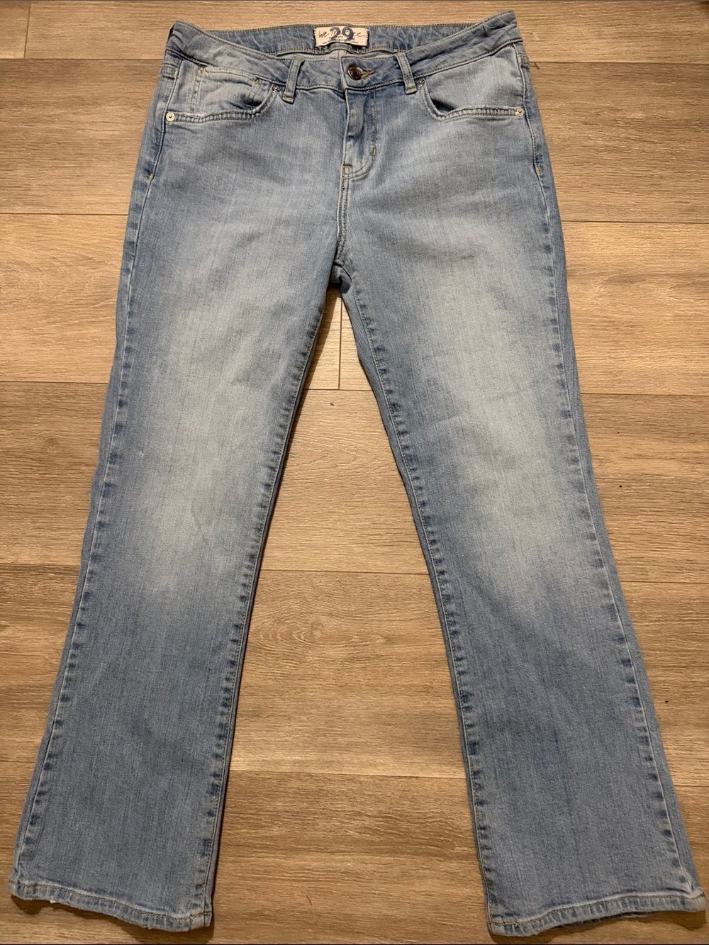 We The Free Vintage Wash Blue Cropped Flare Jeans
